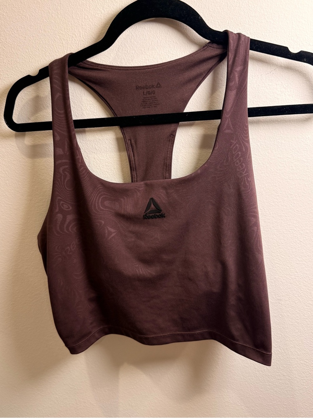Reebok Brown Racerback Sports Bra Crop Top